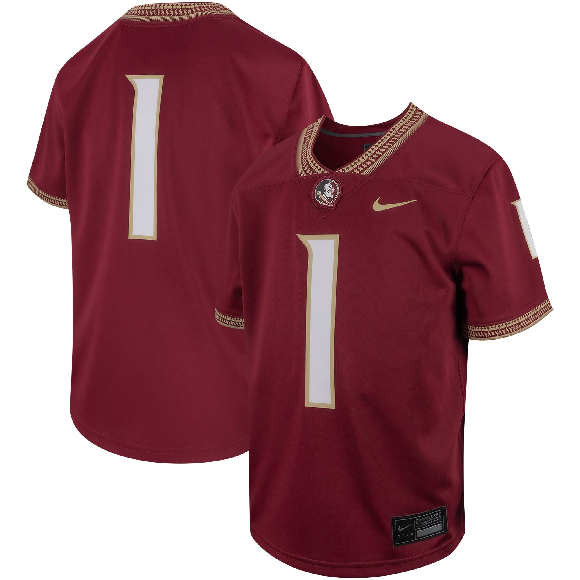 Toddler #1 Garnet Florida State Seminoles Football Jersey