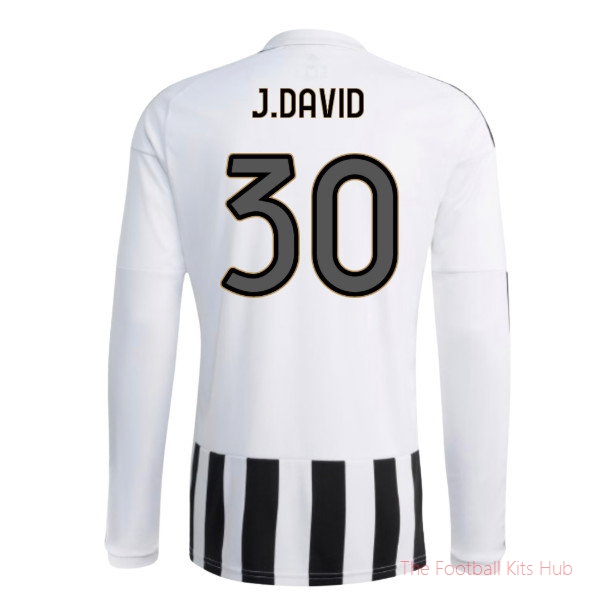 Juventus 2026-2027 Long Sleeve Home Shirt J David #30 Team Kit