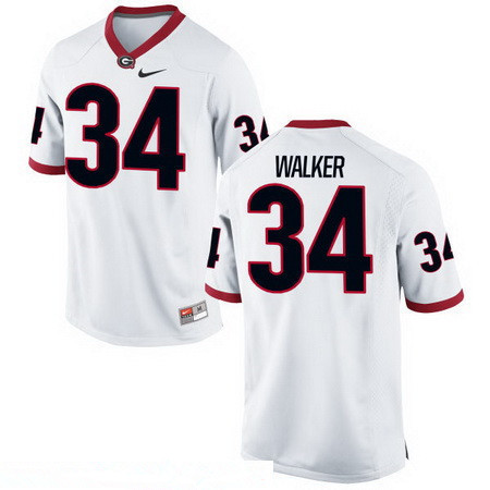 replica Men's Georgia Dawgs Herschel Walker #34 White 2016 Football