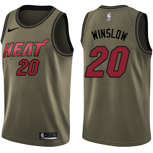 Elite MIA #20 Justise Winslow 2024 Icon NBA Swingman Jersey Green -
