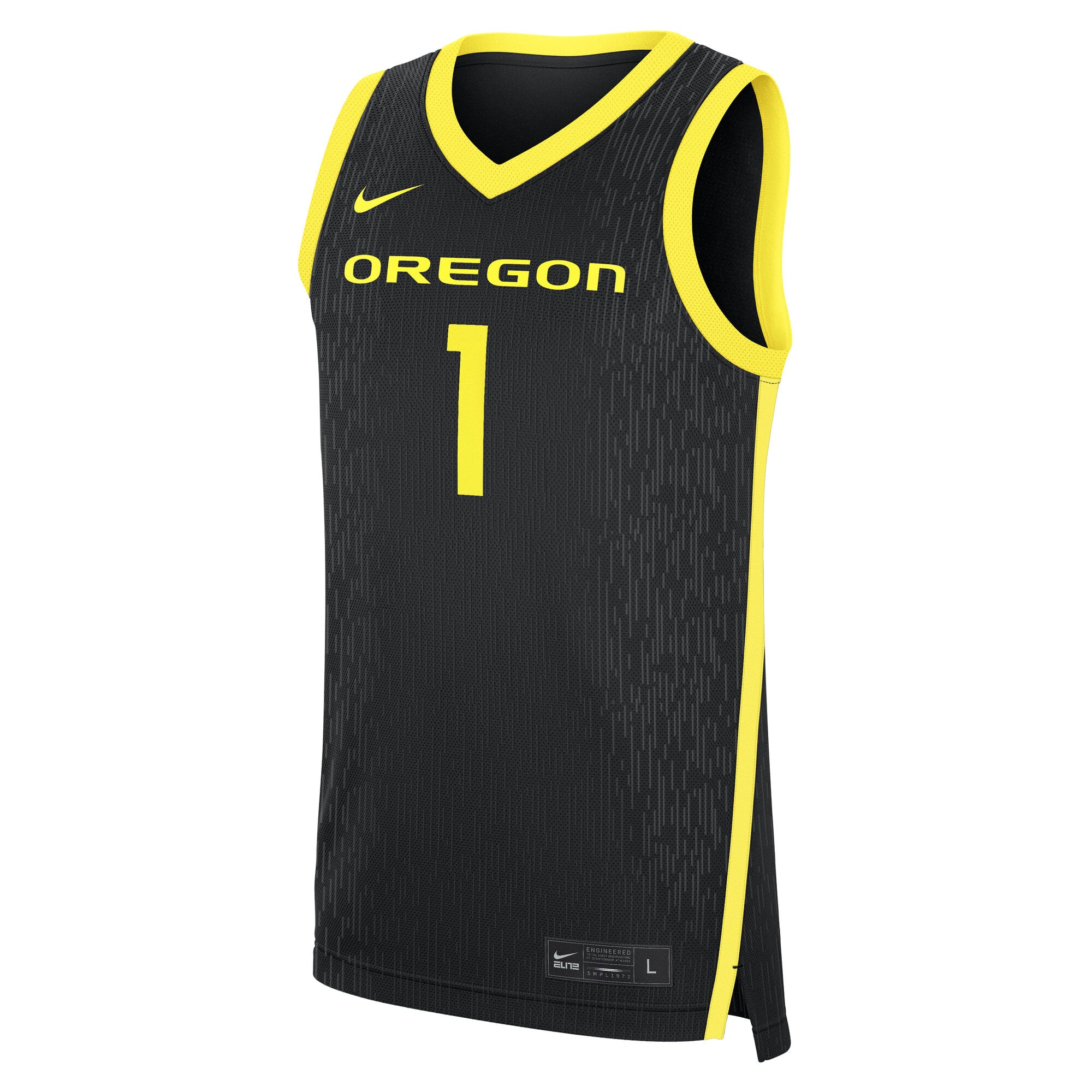 #1 Oregon Ducks Nike Alternate Replica Jersey - Black