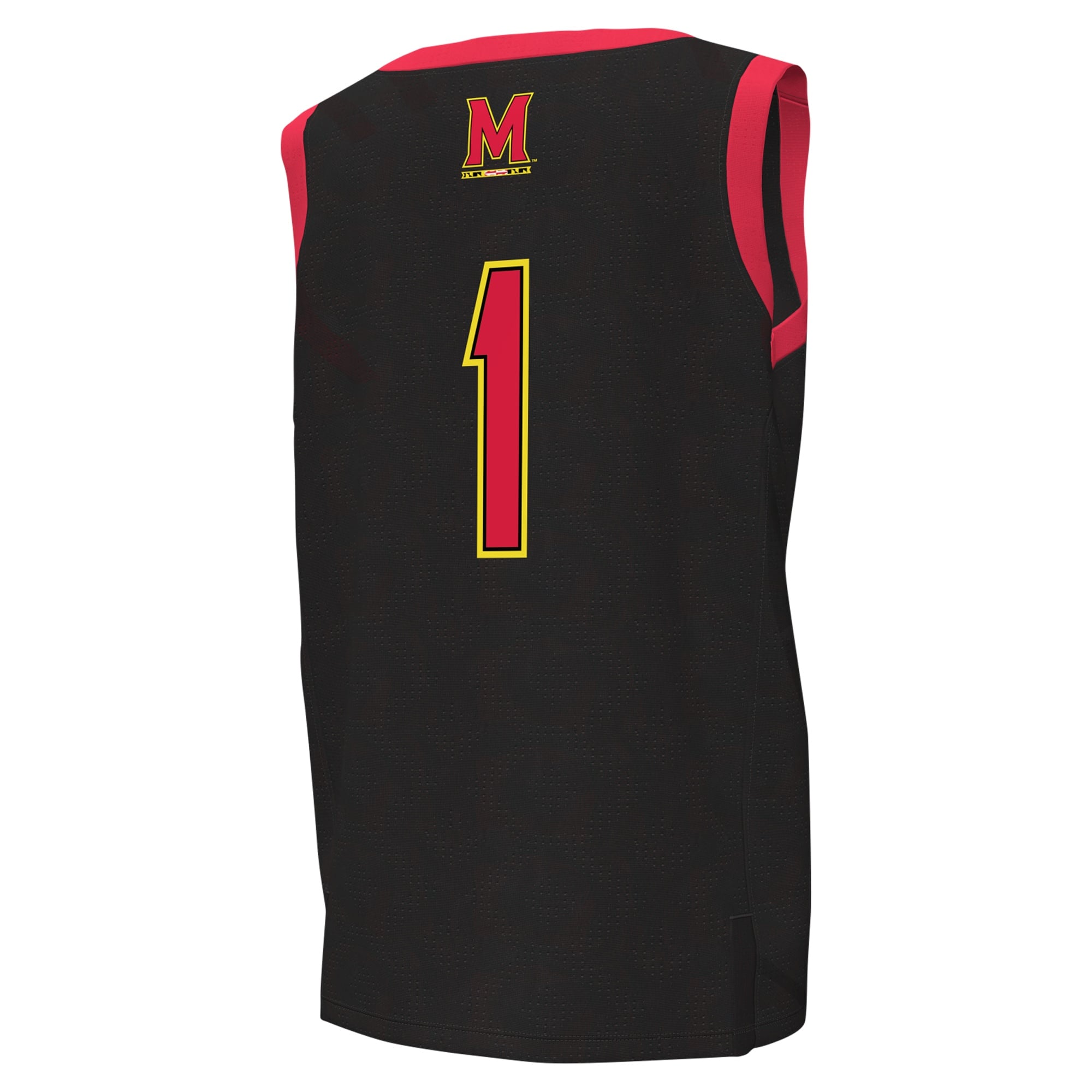 #1Maryland Terrapins Under Armour Youth Replica Basketball Jersey - Black