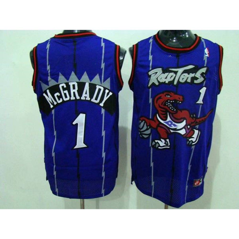 Raptors #1 Tracy McGrady Blue Swingman Stitched NBA Jersey