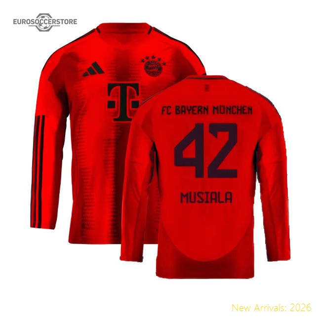 2024-2025 Bayern Munich Long Sleeve Home Jersey (kids) (musiala 42)