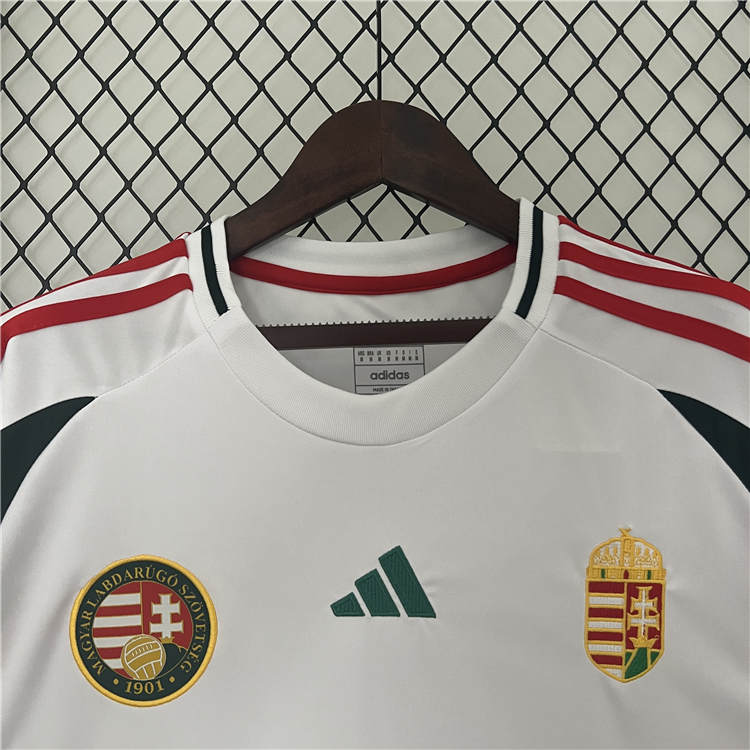 UEFA Euro 2024 Hungary Away White Soccer Jersey Football Shirt -
