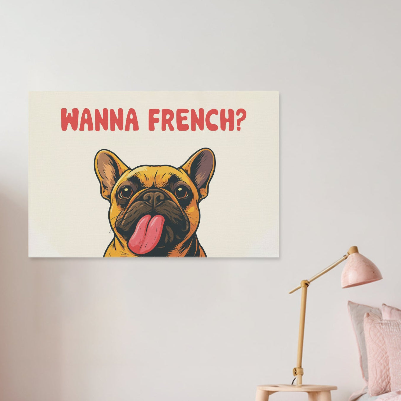 Phyllis - Adorable Frenchie canvas Wall Art