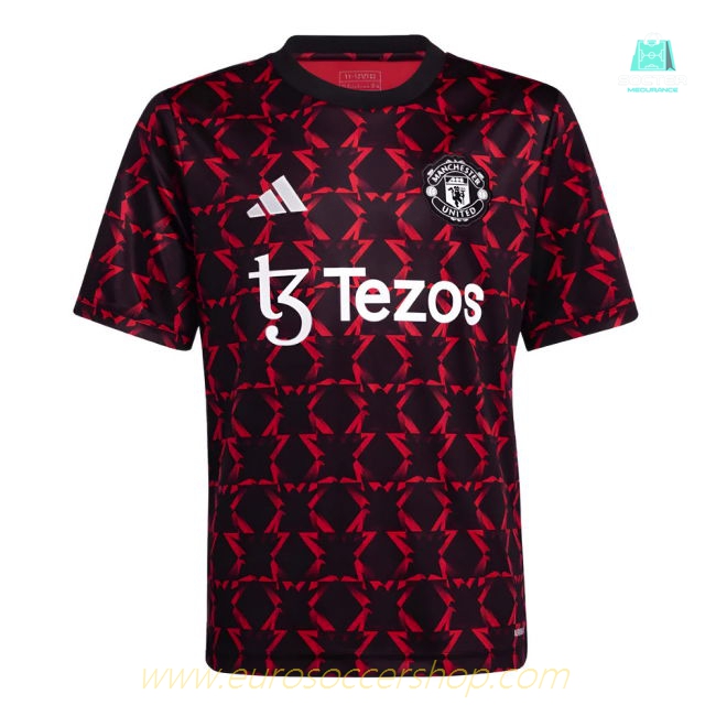 2024-2025 Man Utd Pre-Match Shirt (Black) - Kids (Toone 7)