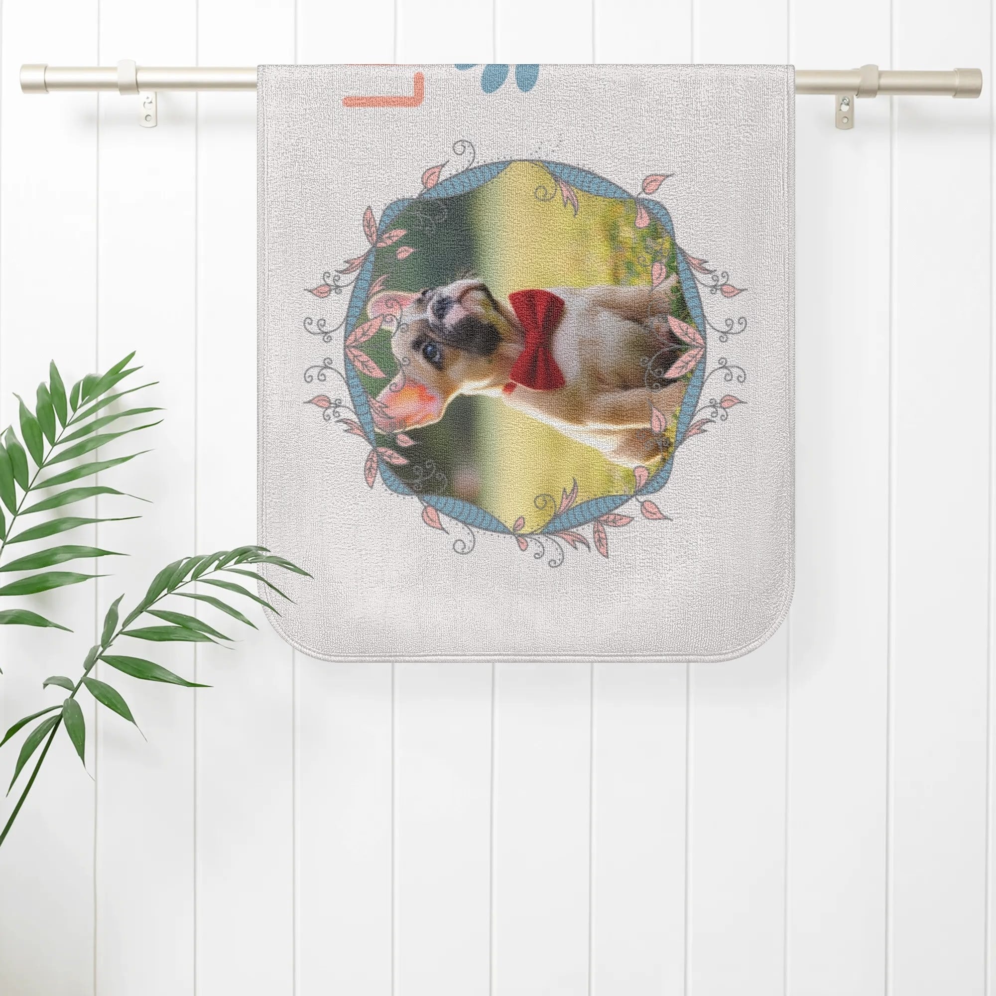 Durable Personalized Frenchie Towel With Custom Name And Image for Daily