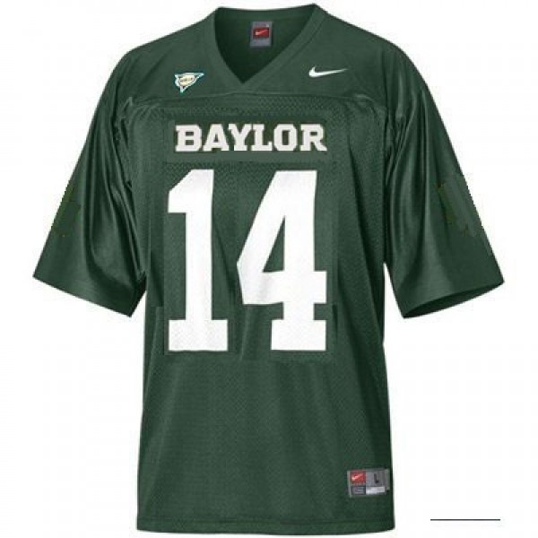 Youth(kids) Ncaa Team #14 Green Youth Authentic Football Jersey