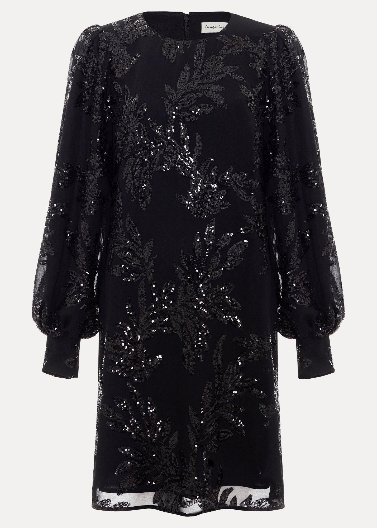 Odette Black Sequin Mini Dress