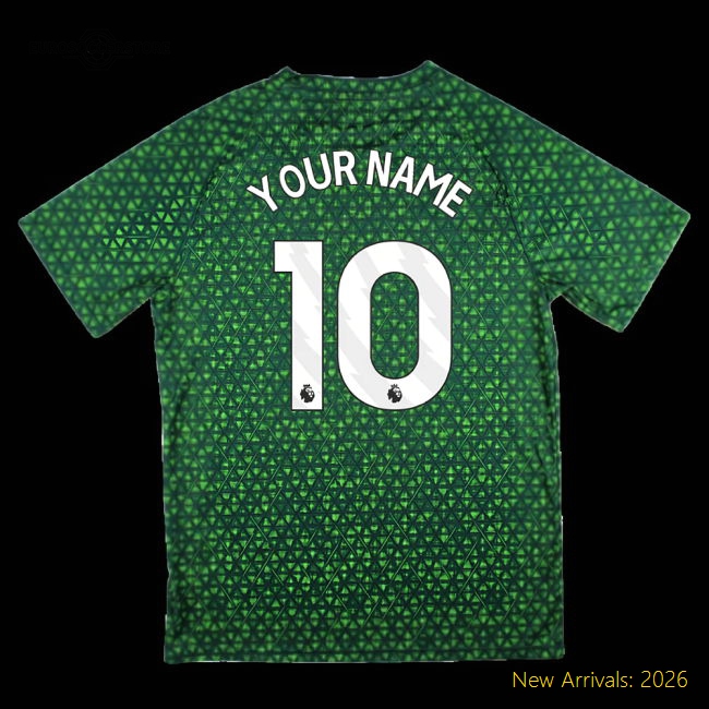 2025-2026 Man City Warm Up Jersey (Green Terrain) - Kids (Your Name)