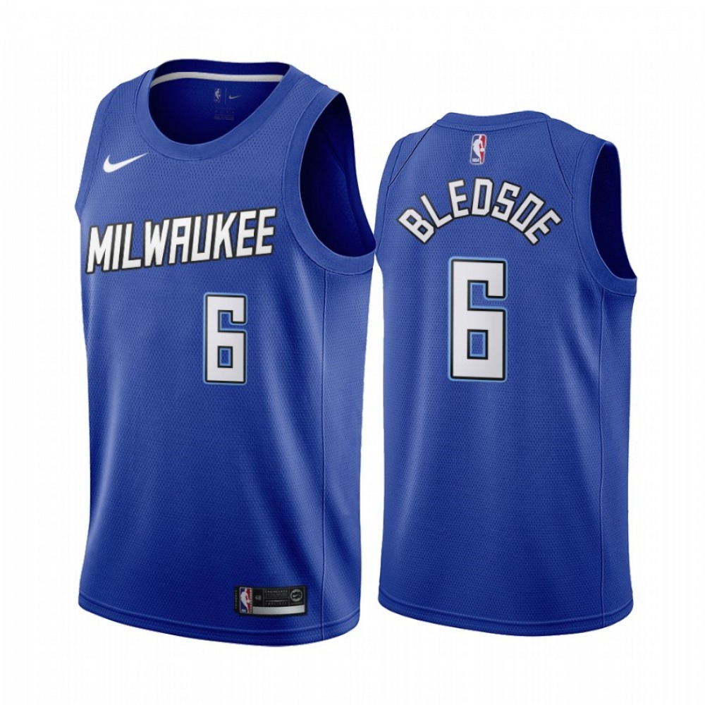 Game Day Premium Men's Bucks #6 Eric Blue Basketball Jersey