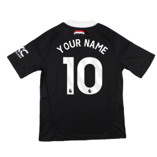 2024-2025 Man Utd Third Goalkeeper Top (Black) - Kids (Your Name)