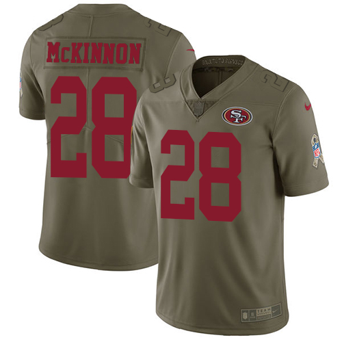 NFL SF 49ers #28 Jerick McKinnon Team Color Limited Jersey - Authen...