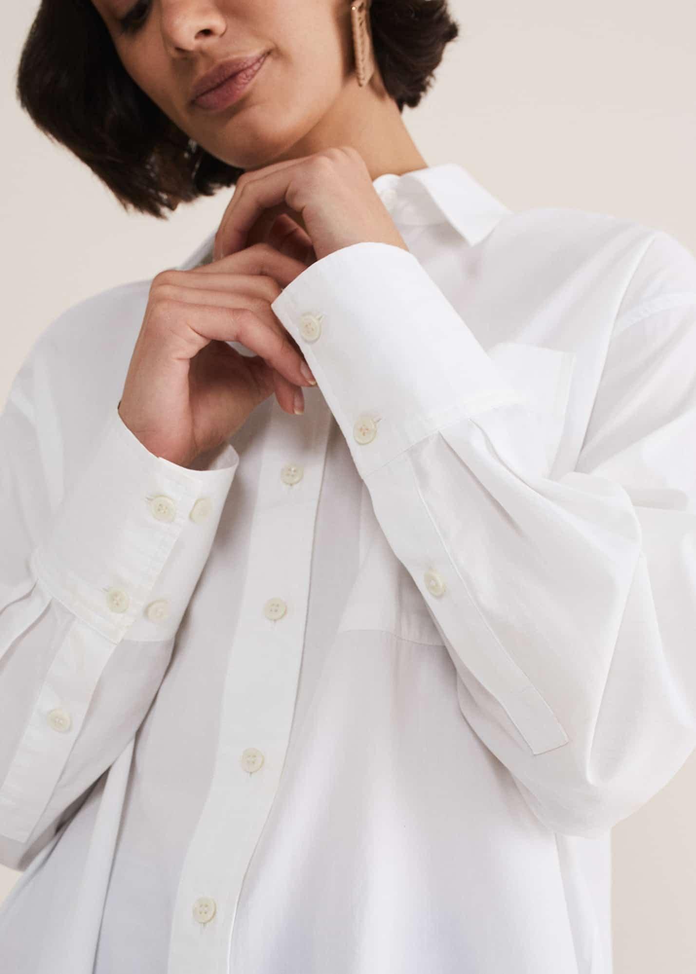 White Cotton Oversized Shirt