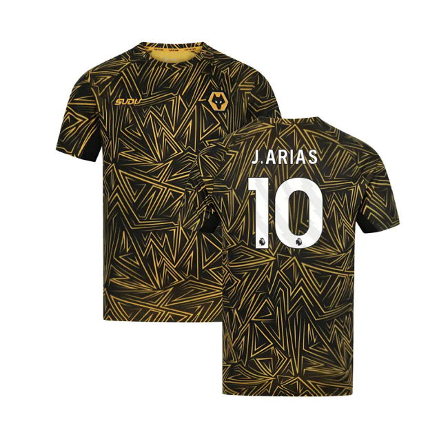 2025-2026 Wolves Home Pre-Match Shirt (Black) (J.Arias 10)_379
