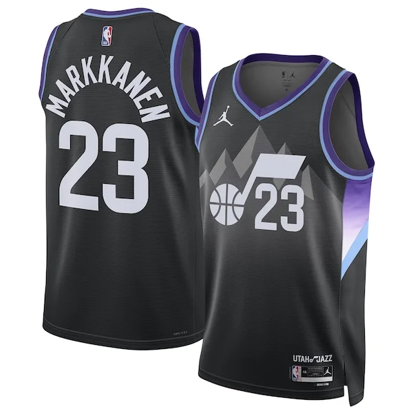 Lauri Markkanen UTA Superior Swingman Jersey - Black - Fan Favorite