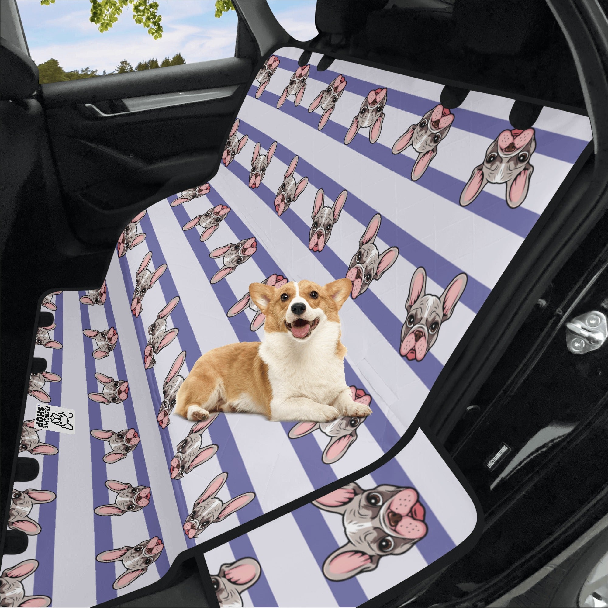 Fashion-Forward Fabien - Car Pet Seat Covers For French Bulldog for F...