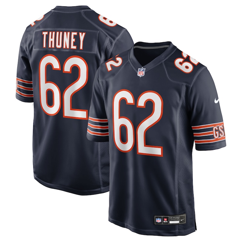 None Joe Thuney CHI Bears Bold Premium Material Jersey Football Appare