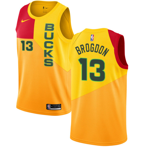 Nike Bucks Yellow Milwaukee Bucks #13 Jersey - Cost-Effective
