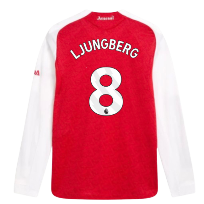 2025-2026 Arsenal Authentic Long Sleeve Home Shirt (Ljungberg 8) (C...