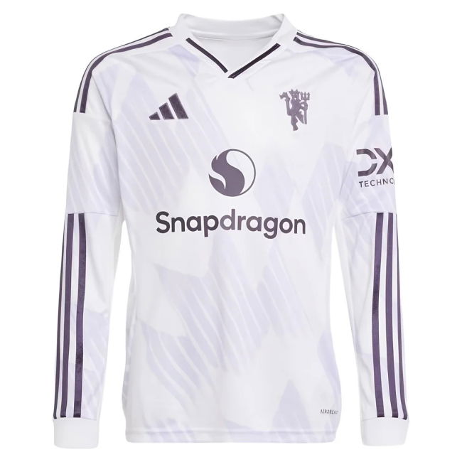 2025-2026 Man Utd Long Sleeve Away Top (Kids) (Your Name)