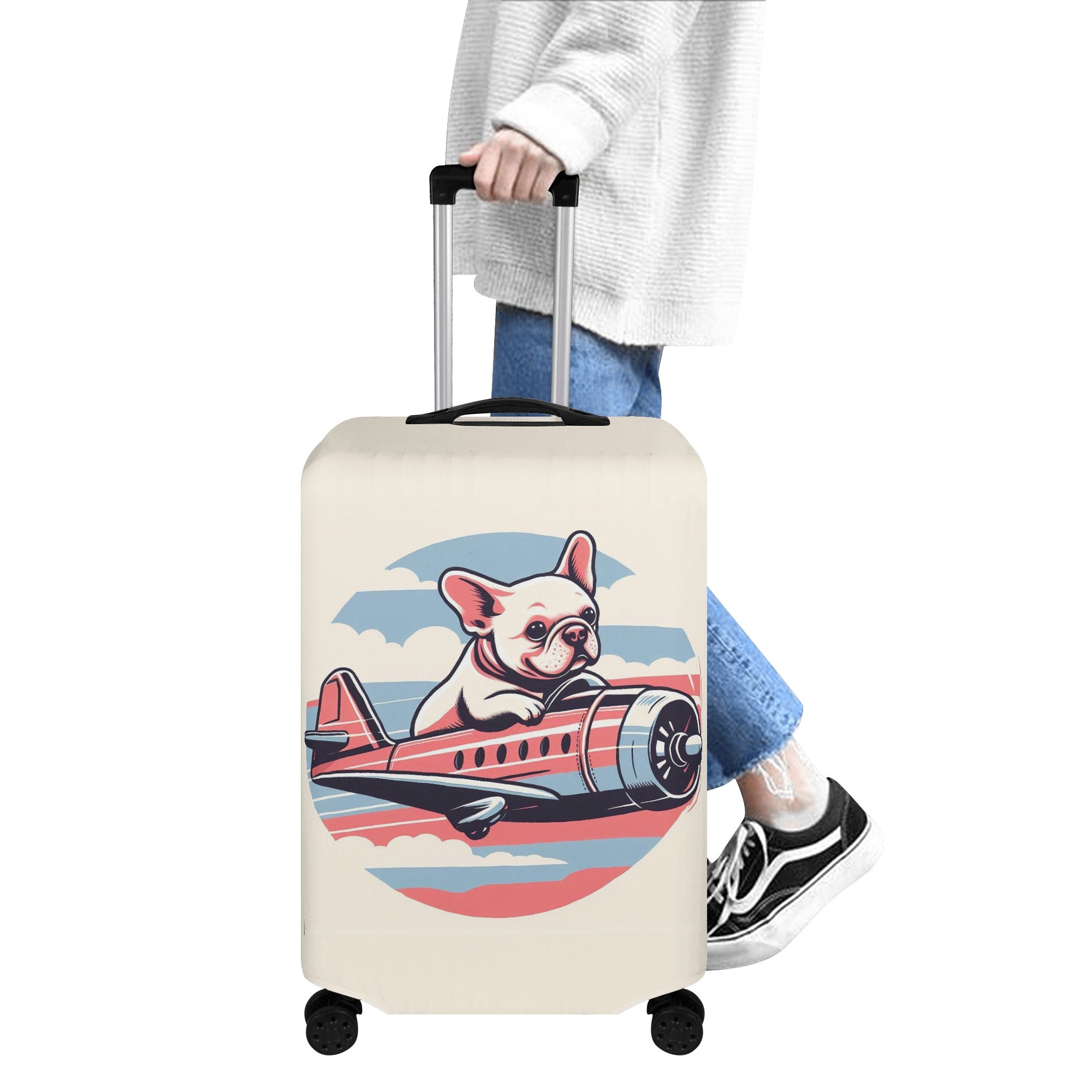 Safe Durable Diana - Frenchie Luggage Cover Outdoor Use