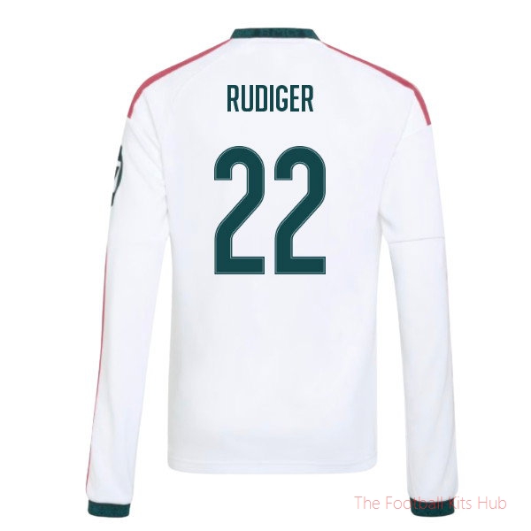 Real Madrid 2026-2027 Long Sleeve Home Shirt (Kids) (Rudiger 22)
