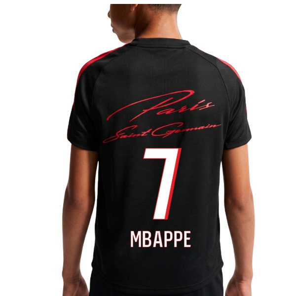 [VFJ] 2026-2027 PSG Strike Training Shirt (Black) - Kids (Mbappe 7)