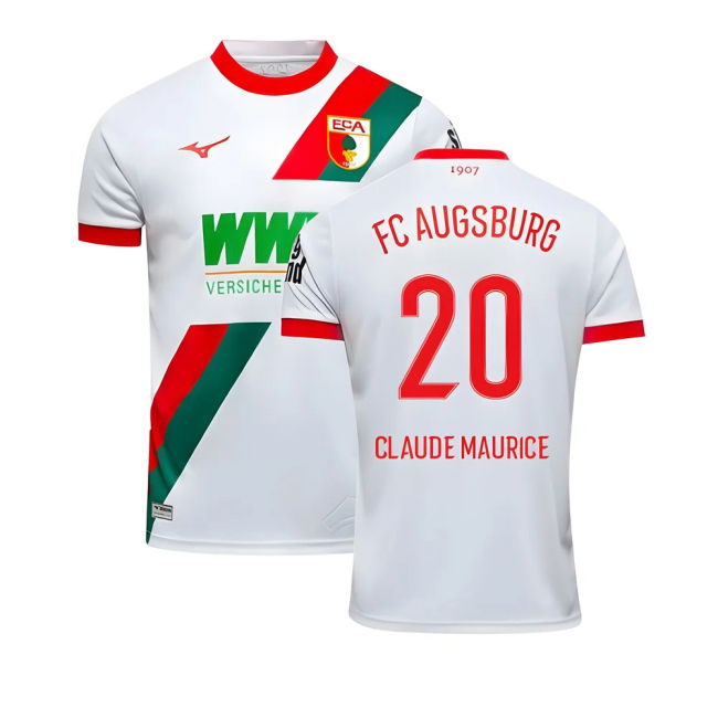 Augsburg 2025-2026 Home Football Kit (Claude Maurice 20)