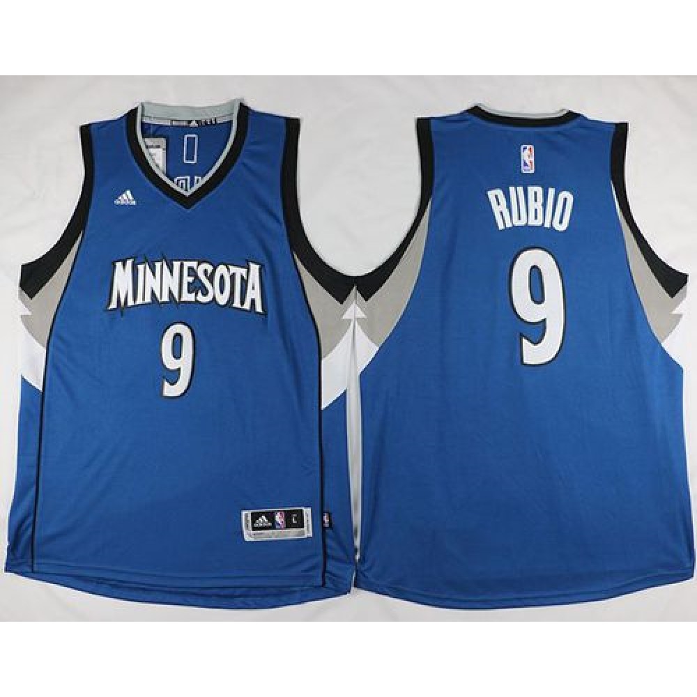Game Day Rare Men's Timberwolves #9 Ricky Blue Basketball Jersey