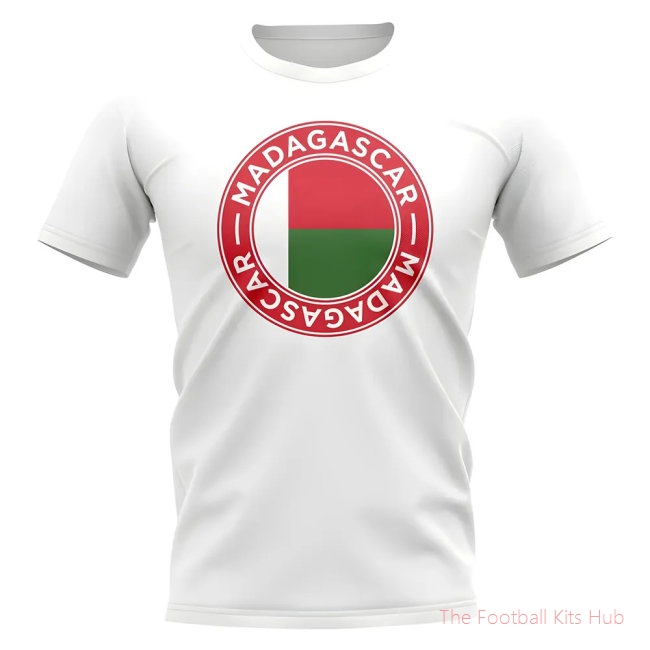 Madagascar Football Badge T-Shirt (White)