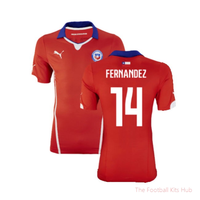 Chile 2014-15 Home Shirt ((Excellent) XL) (Fernandez 14)