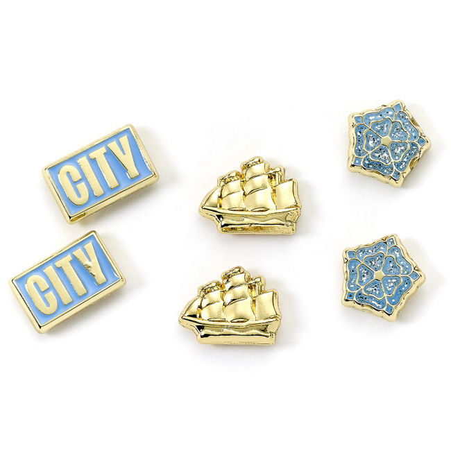 Men's Manchester City FC Stud Earring Set