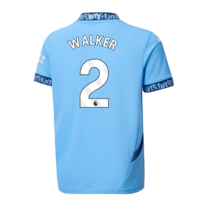 2024-20 Man City Home Football Shirt Walker Name Number L M S Kids