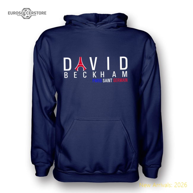 Top-Quality David Beckham Psg Eiffel Tower Hoody (Navy) - Kids