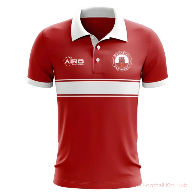 Gibraltar Concept Stripe Polo Shirt (Red)