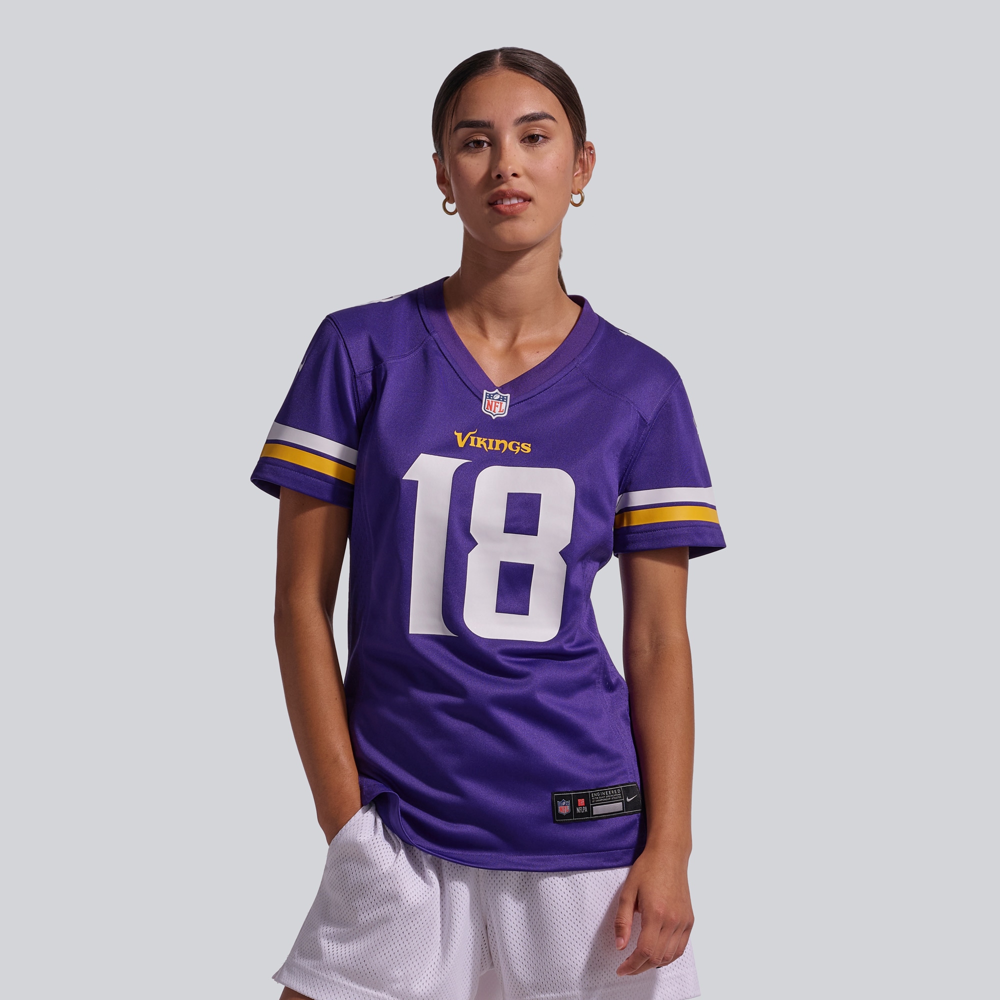 [ESK] Justin Jefferson #18 Minnesota Vikings Women's Game Jersey - Purple