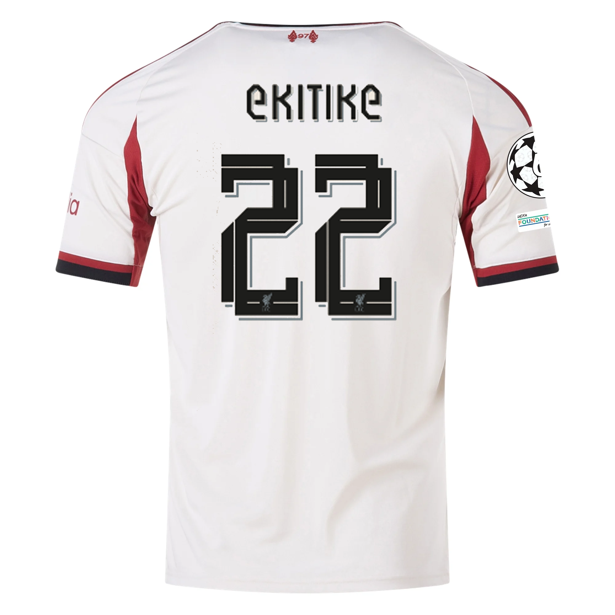 Ekitike #22 Liverpool 25/26 UCL Away Shirt