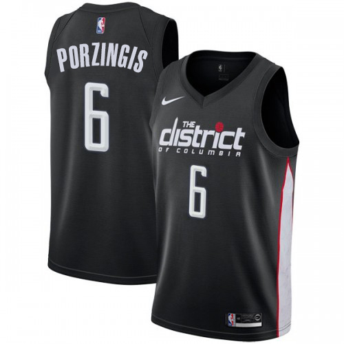 Official WAS NBA Swingman Jersey #6 Kristaps Porzingis 2018 City -