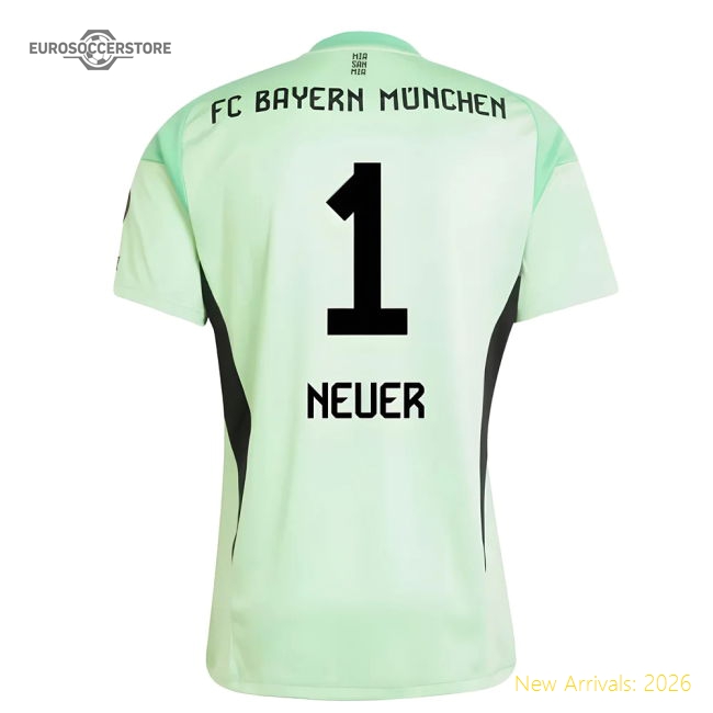 Performance 2025-2026 Bayern Munich Home Goalkeeper Shirt (Glory Mint) (Neuer