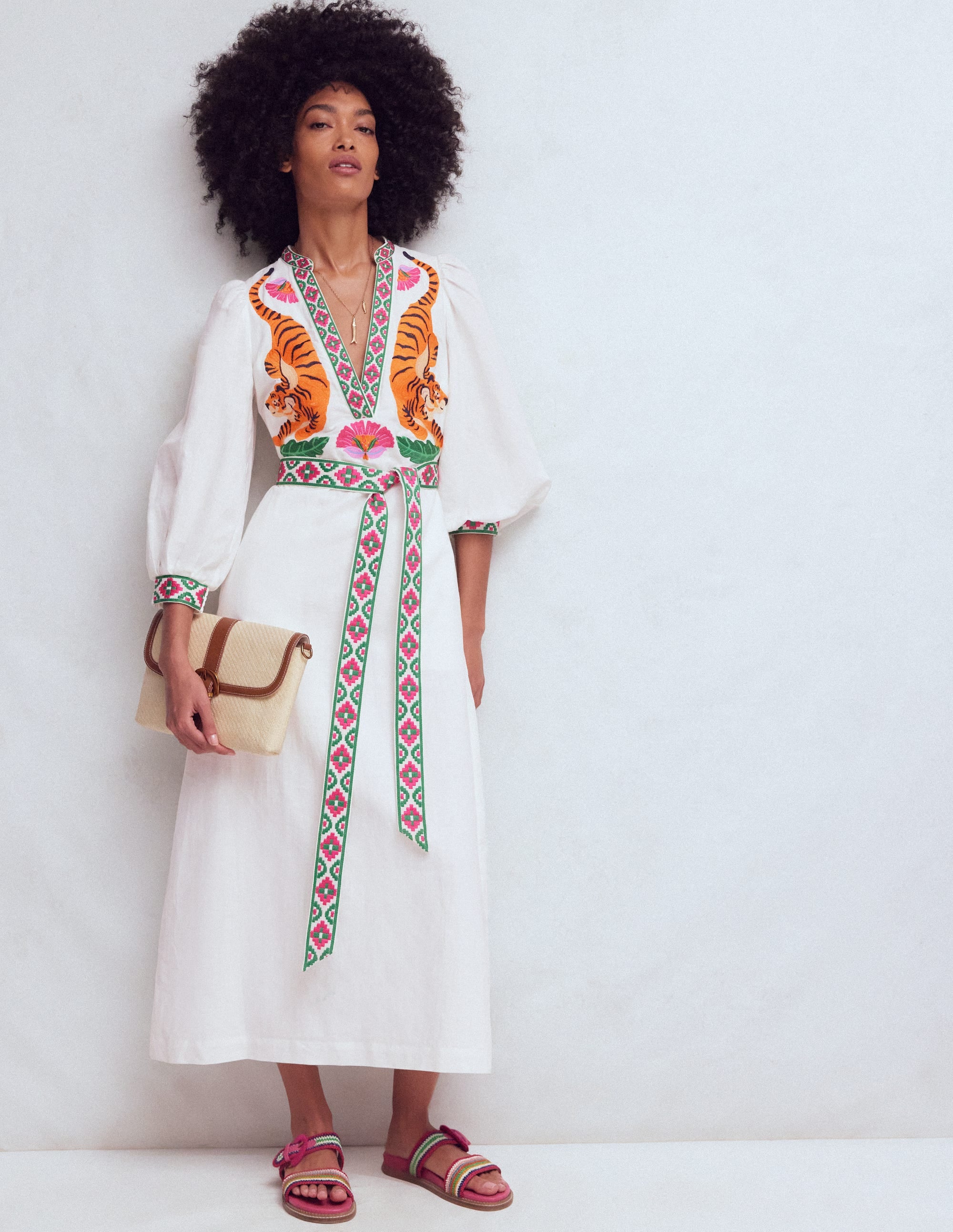 Octavia Linen Blend Dress