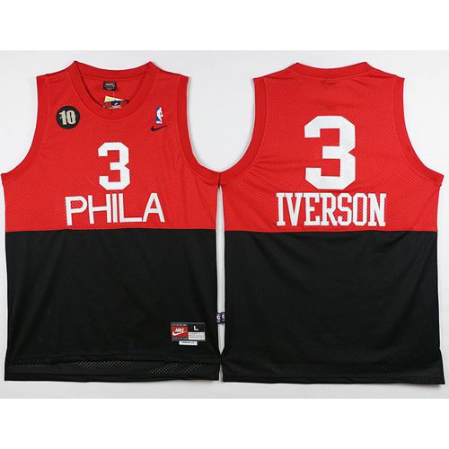 76ers Red Philadelphia 76ers #3 Nike Jersey - Budget-Friendly