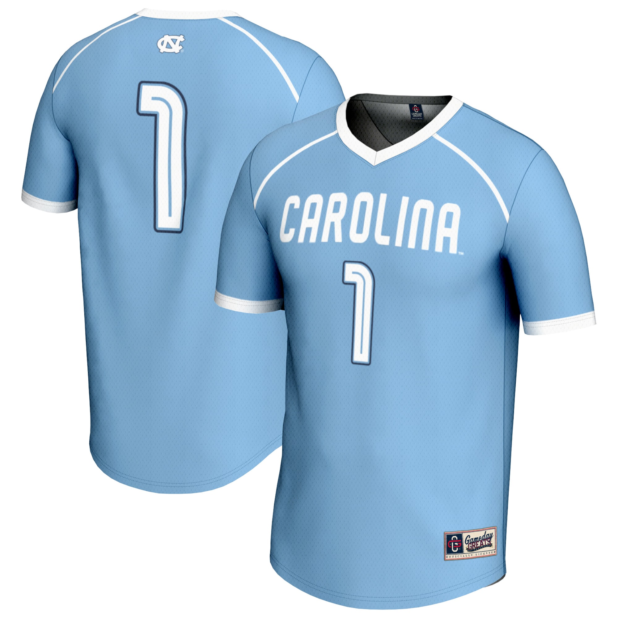 [NJP] North Carolina Tar Heels GameDay Greats Lightweight Women's Lacrosse Fashion Jersey - Carolina Blue