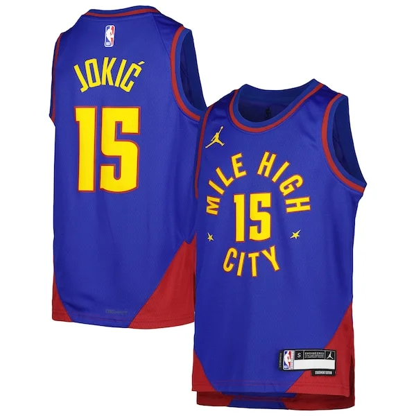 Nikola Jokic DEN Swingman Jersey - vintage high-quality - Blue #1