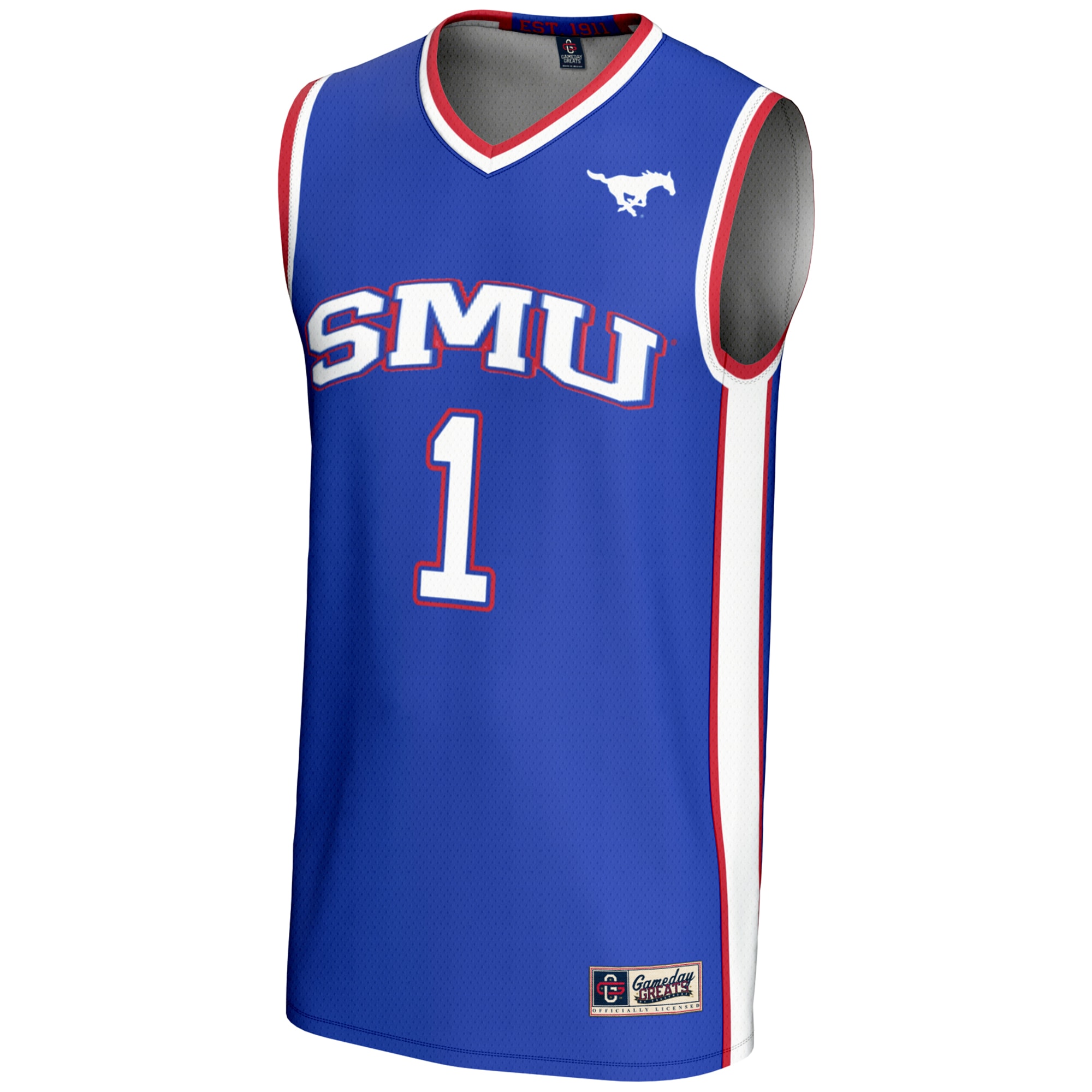 [NJP] SMU Mustangs GameDay Greats Youth Lightweight Basketball Jersey - Royal