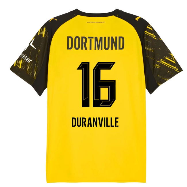2025-2026 Borussia Dortmund Warm Up Jersey (Yellow) (Duranville 16)