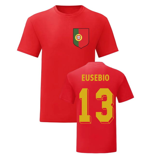Eusebio Portugal National Hero Tee (Red) Official Premium