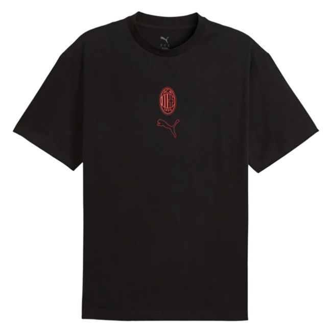 2025-2026 AC Milan FtblStatement Cellerator Tee (Black) (Your Name)