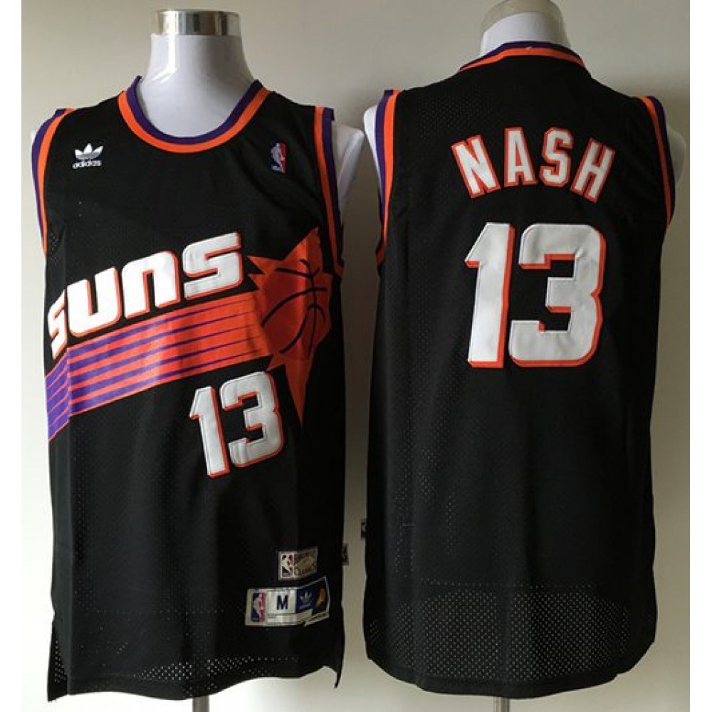 Suns #13 Steve Nash Black Throwback Stitched NBA Jersey